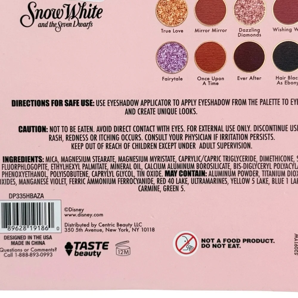 Disney Snow White and The Seven Dwarfs Floral 12 Shades Eyeshadow Palette